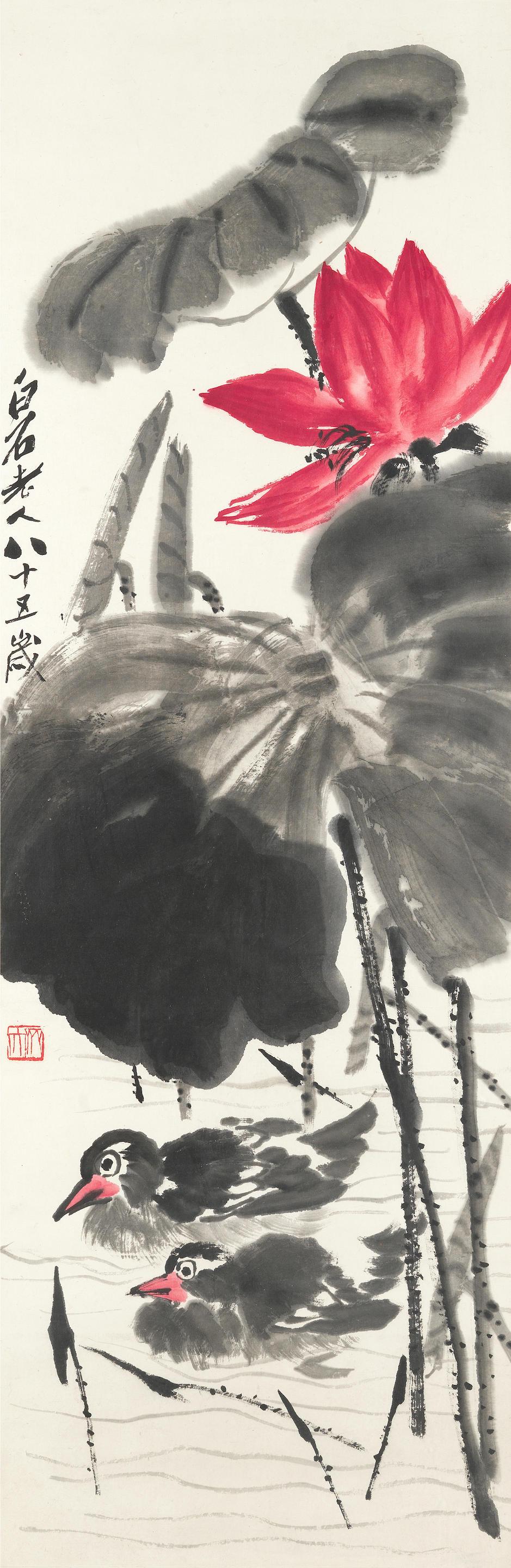 After Qi Baishi (1864-1957) Ducks and Lotus _After Qi Baishi (1864-1957 ...